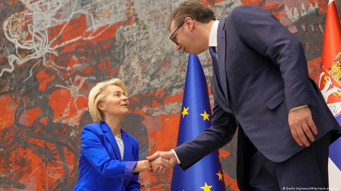Predsjednica Evropske komisije Ursula fon der Lajen i predsjednik Srbije Aleksandar Vučić (arhivska fotografija)