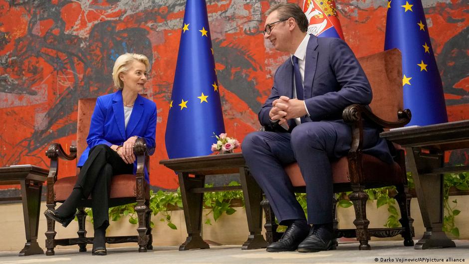 Ursula fon der Lajen, šefica Evropske komisije i nemačka demohrišćanka, tokom susreta sa Vučićem