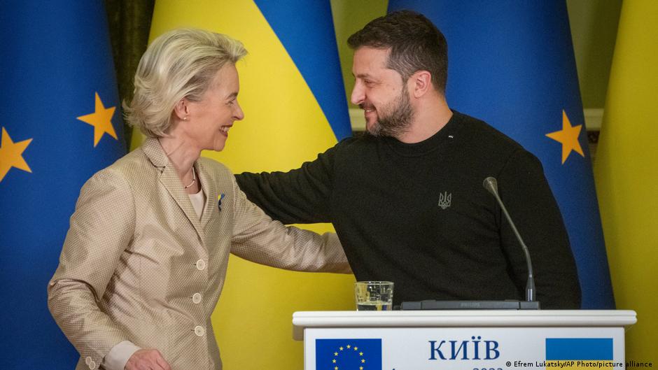 Ursula fon der Lajen i Volodimir Zelenski u Kijevu, 4.11.2023.