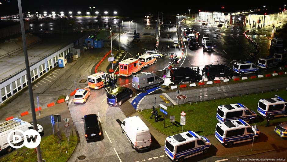 Hamburg airport closed after armed man drives through gates