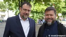 Projekt meet2respect: Rabbiner Elias Dray und Imam Ender Cetin besuchen gemeinsam Schulen in Berlin