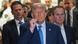 Donald Trump makes a hand gesture suggesting his lips are sealed as his lawyers walk behind him at a New York courthouse Donald Trump makes a hand gesture suggesting his lips are sealed as his lawyers walk behind him at a New York courthouse