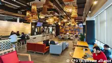 SHANGHAI, CHINA - MARCH 2, 2023 - The work environment of WeWork, a US co-working space provider and maker leader, is seen in Shanghai, China, March 2, 2023. While co-working was a relatively new concept when WeWork entered China in 2016, it is now increasingly offering localised services.