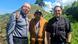 Luis Manuel Diaz (center) poses with two member's of Colombia's Catholic Church after being released Luis Manuel Diaz (center) poses with two member's of Colombia's Catholic Church after being released