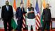 U.S. Secretary of State Antony Blinken, Defense Secretary Lloyd Austin, India's Foreign Minister Subrahmanyam Jaishankar and Defense Minister Rajnath Singh in New Delhi, India U.S. Secretary of State Antony Blinken, Defense Secretary Lloyd Austin, India's Foreign Minister Subrahmanyam Jaishankar and Defense Minister Rajnath Singh in New Delhi, India