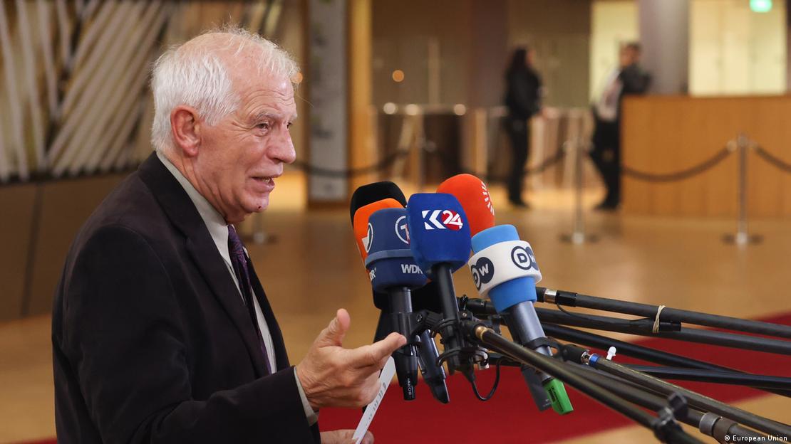 Kryediplomati i BE-së Josep Borrell në konferencë shtypi në Bruksel