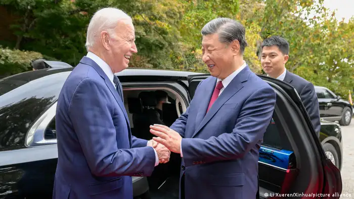 图为去年11月，美国总统拜登与中国国家主席习近平在加州会面。（资料照）