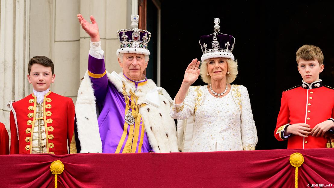 King Charles III and Camilla on their coronation day King Charles III and Camilla on their coronation day