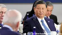 China's President Xi Jinping listens to US President Joe Biden during the leaders retreat at the Asia-Pacific Economic Cooperative summit in San Francisco, California, United States on November 17, 2023. ( The Yomiuri Shimbun via AP Images )