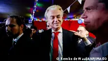 PVV leader Geert Wilders responds to the results of the House of Representatives elections in Scheveningen, the Netherlands, 22 November 2023. ANP REMKO DE WAAL netherlands out - belgium out PUBLICATIONxINxGERxSUIxAUTxONLY Copyright: xx x484499130x originalFilename: 484499130.jpg