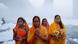 Hindu devotees worship the sun god as they stand amidst the foam covering the polluted Yamuna River during the Hindu religious festival of Chhath Puja Hindu devotees worship the sun god as they stand amidst the foam covering the polluted Yamuna River during the Hindu religious festival of Chhath Puja