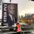 An eclection campaing poster of Geert Wilders' PVV party is removed in The Hague, Netherlands, Thursday, Nov. 23, 2023.
