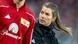 Coach Marie-Louise Eta seen next to an Union Berlin player Coach Marie-Louise Eta seen next to an Union Berlin player