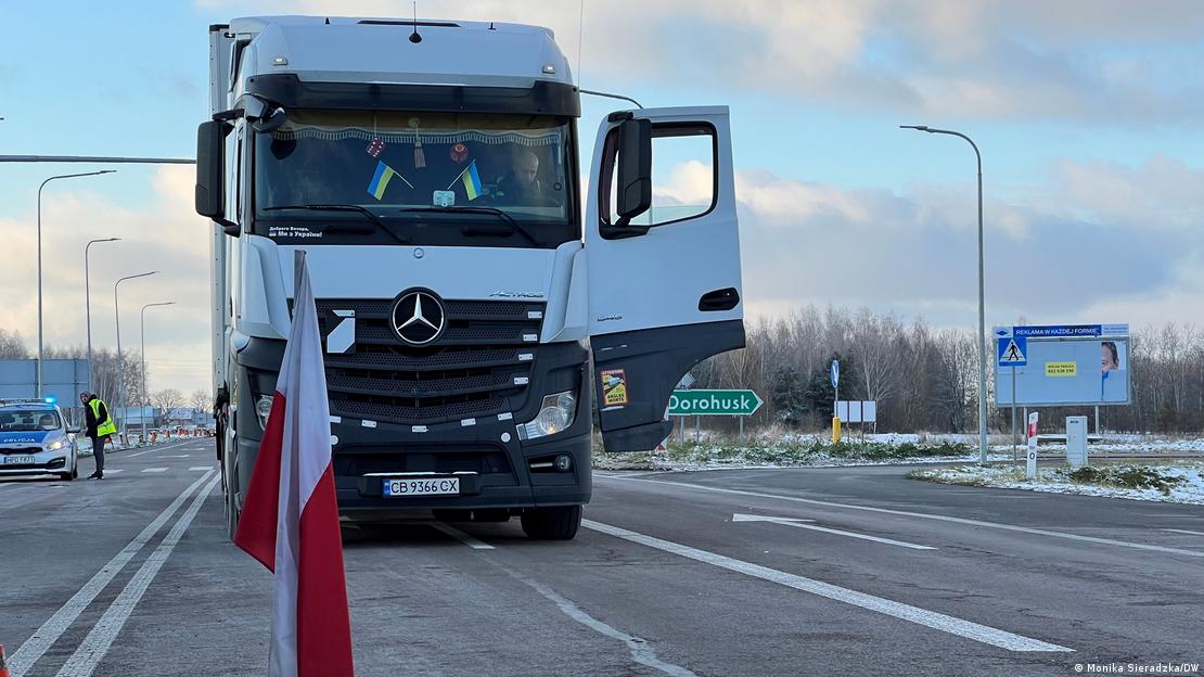 Ukrajinski kamion čeka na graničnom prijelazu Dorohusk-Jagodzin