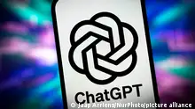 The OpenAI ChatGPT logo is seen in this illustrtion photo taken in Warsaw, Poland on 21 November, 2023. (Photo by Jaap Arriens/NurPhoto)