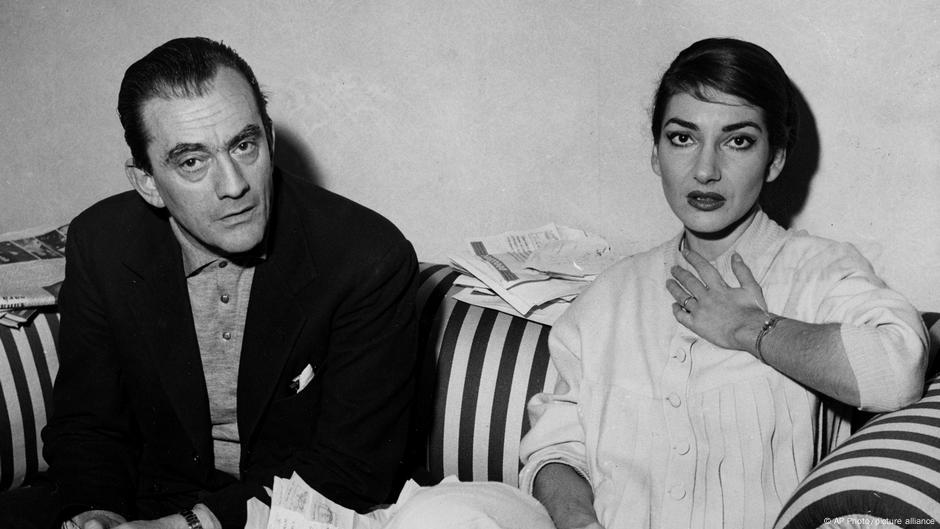 Lukino Viskoni i Marija Kalas, u Rimu 1958.