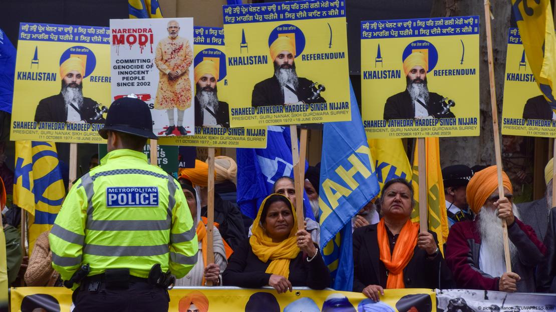Sikhs protestam contra morte de Hardeep Nijjar Sikhs protestam contra morte de Hardeep Nijjar