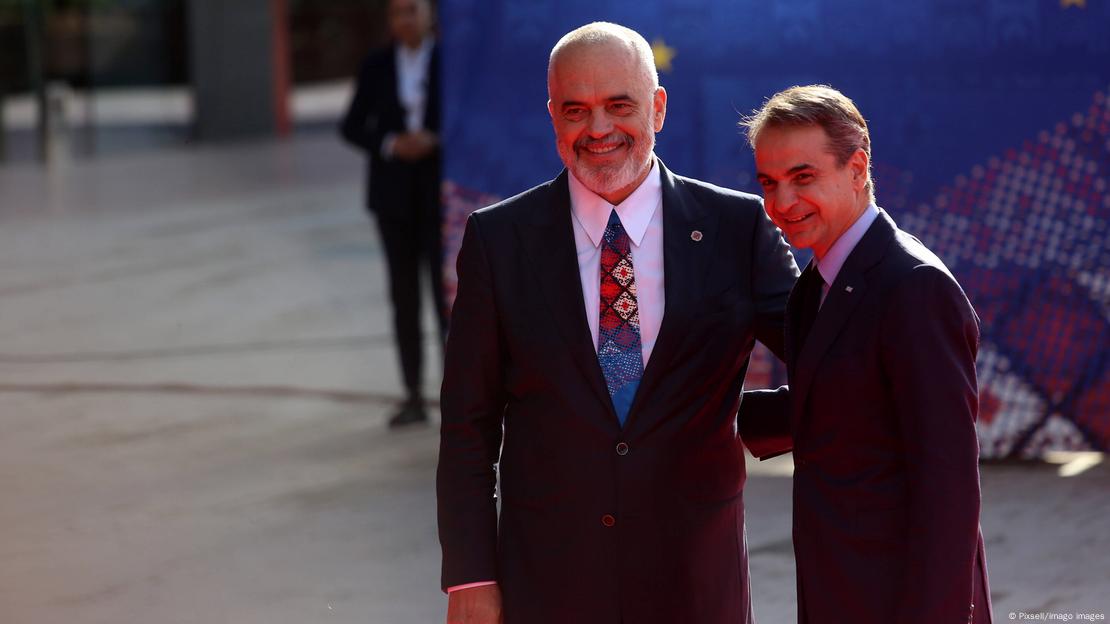 A photo from better times: Greek PM Kyriakos Mitsotakis (right, pictured here with Albanian PM Edi Rama in 2022) said in September that the Beleri case 'overshadows relations with Albania and reverses any improvements that were made'