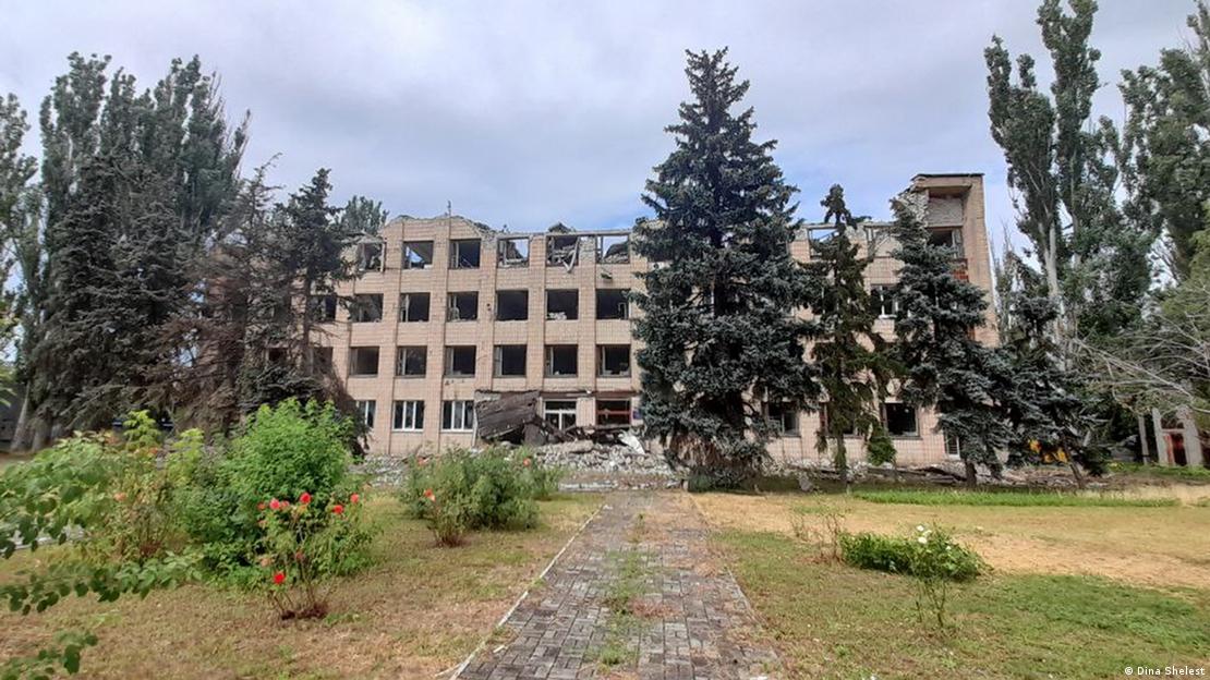 Унищоженият от руските войски архив във Високопиля, Украйна