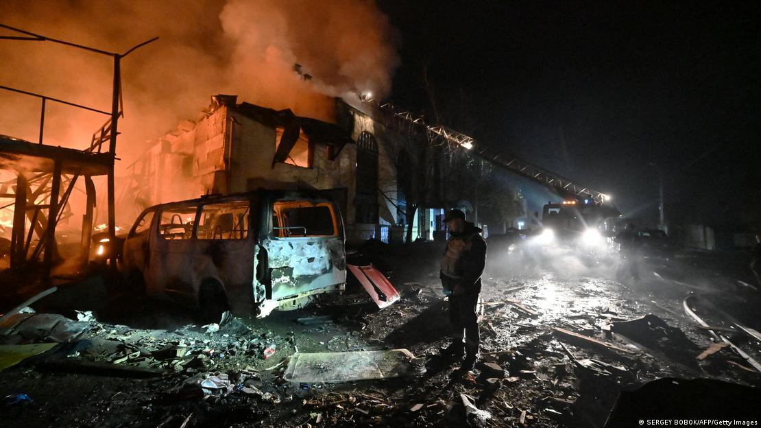 Shkatërrime në Kharkiv pas rënies së dronit rus, 3 nëntor 2023