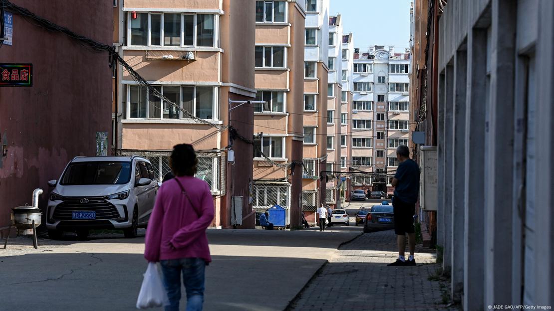 Un complejo residencial en la ciudad de Hegang, en la provincia de Heilongjiang, en el noreste de China.