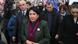 Participants, including Georgia's President Salome Zourabichvili (center), taking part in a protest march Participants, including Georgia's President Salome Zourabichvili (center), taking part in a protest march
