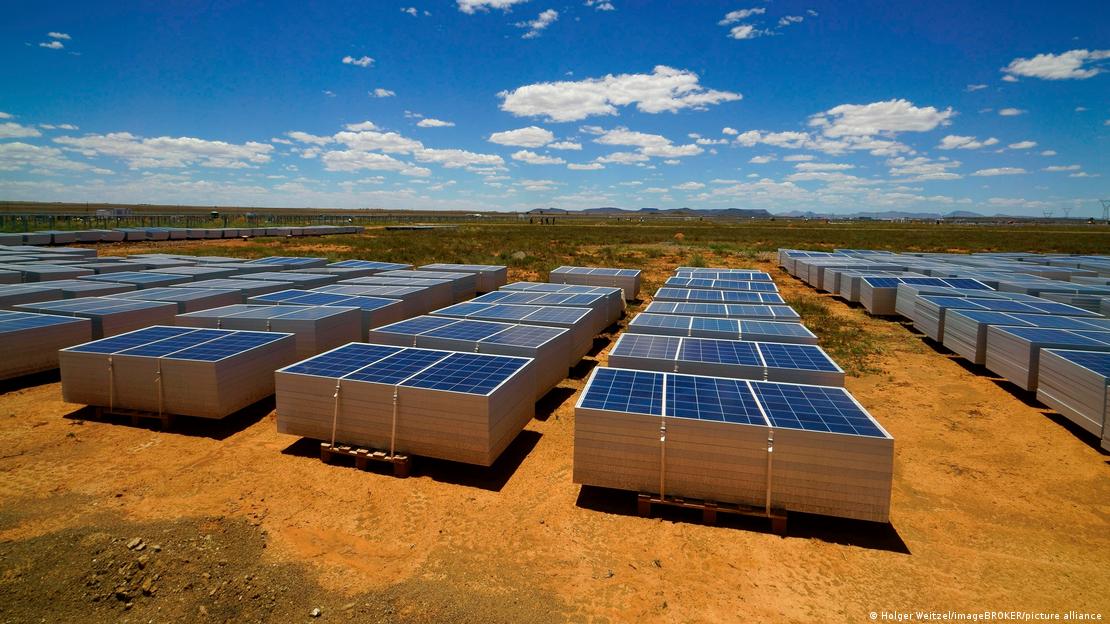 Instalación de energía solar fotovoltaica en Sudáfrica. 