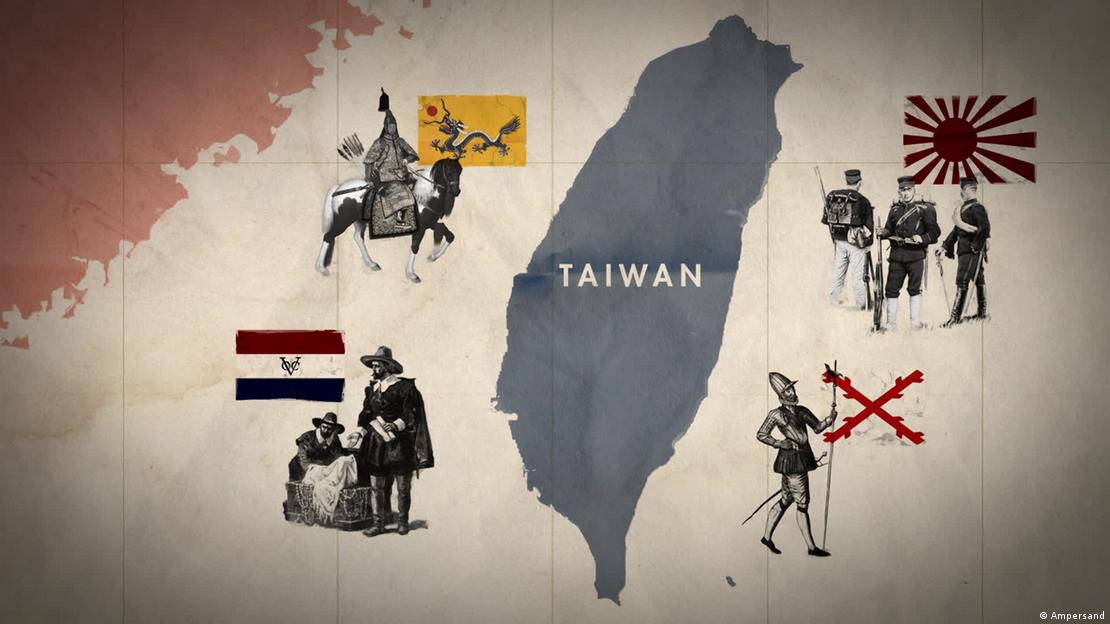 Ilustrim i një harte të Tajvanit