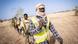 Members of the refugee fire brigade are seen conducting an exercise to prepare for a real fire Members of the refugee fire brigade are seen conducting an exercise to prepare for a real fire