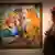 Картина Давида Бурлюка "Пара в кубофутуристичному стилі з помаранчевим конем", 1930 рік