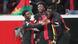 Nathan Tella, Edmond Tapsoba and Victor Boniface (l to r) celebrate a goal for Leverkusen Nathan Tella, Edmond Tapsoba and Victor Boniface (l to r) celebrate a goal for Leverkusen