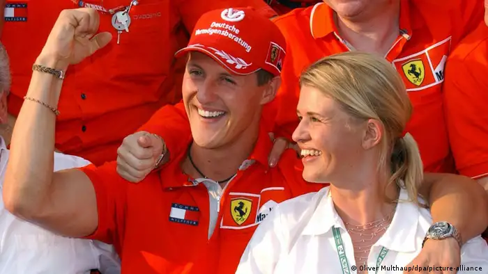 Michael Schumacher con su mujer, Corinna. 