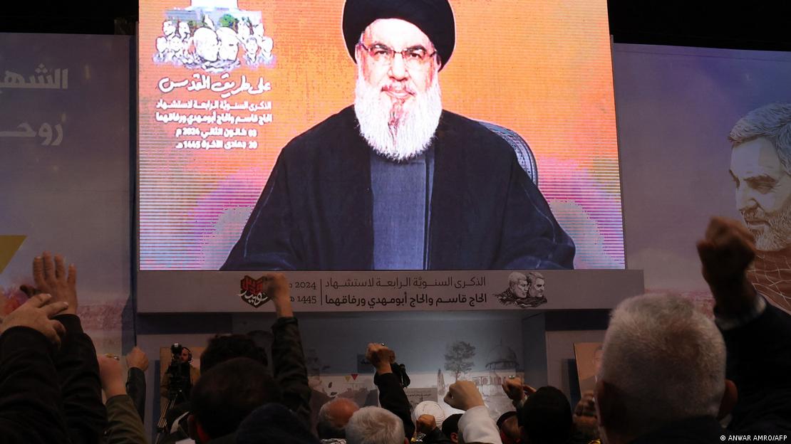 Liban |  Shefi i Hezbollahut, Hasan Nasrallahu duke mbajtur fjalim 