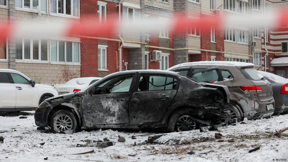 Κατεστραμμένα αυτοκίνητα στο Μπελγκορόντ