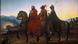 Painting of the three wise men, riding horses. Painting of the three wise men, riding horses.