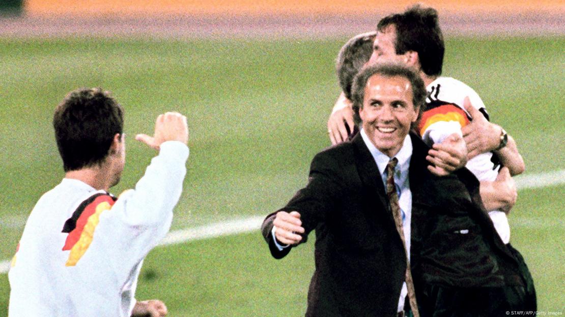 Franz Beckenbauer lors du sacre en 1990