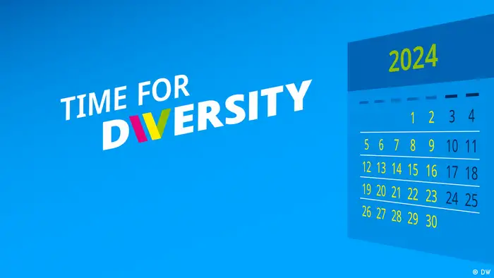 he Diversity Calendar 2024 is shown in table form. Each column represents a month. The calendar provides a good overview of interfaith celebrations, action-days, and commemorative days, with each shown in a different colour. 