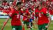 فرحة لاعبي المنتخب المغربي بهدف رمان سايس في شباك تنزانيا فرحة لاعبي المنتخب المغربي بهدف رمان سايس في شباك تنزانيا