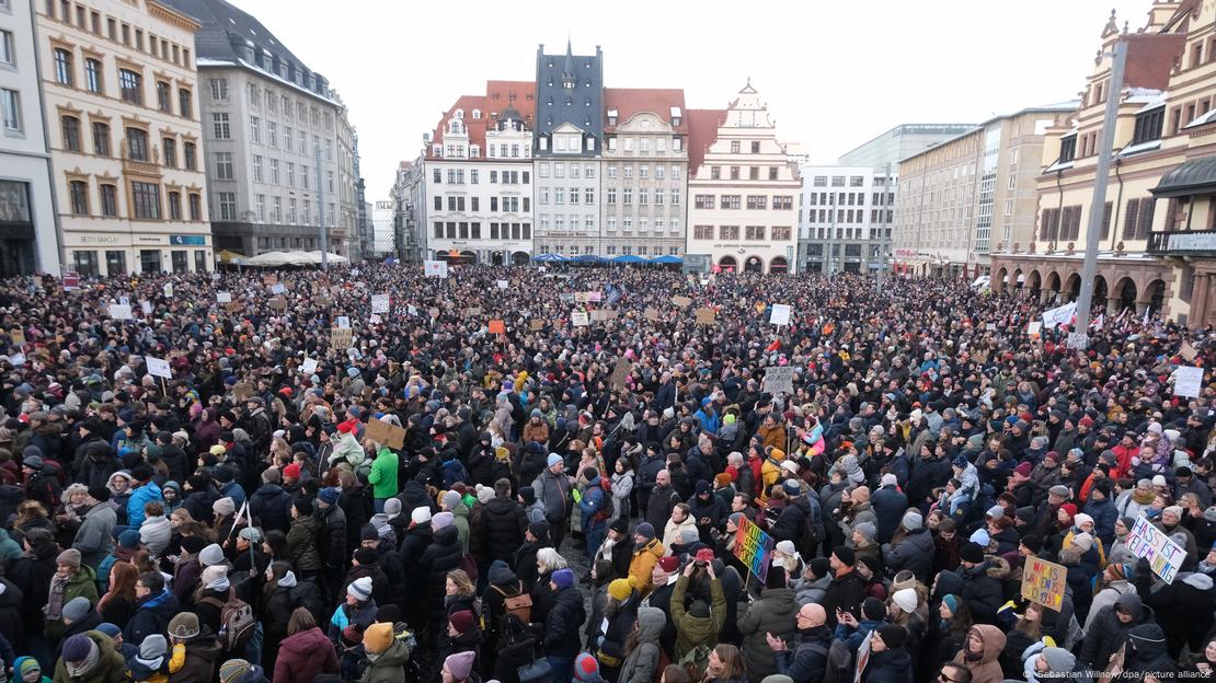  Διαδήλωση κατά της ακροδεξιάς στη Λειψία