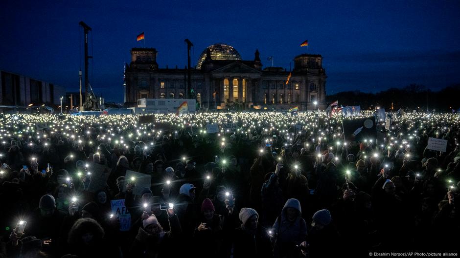 Protest protiv desničarskog ekstremizma i AfD-a u Berlinu u januaru 2024.