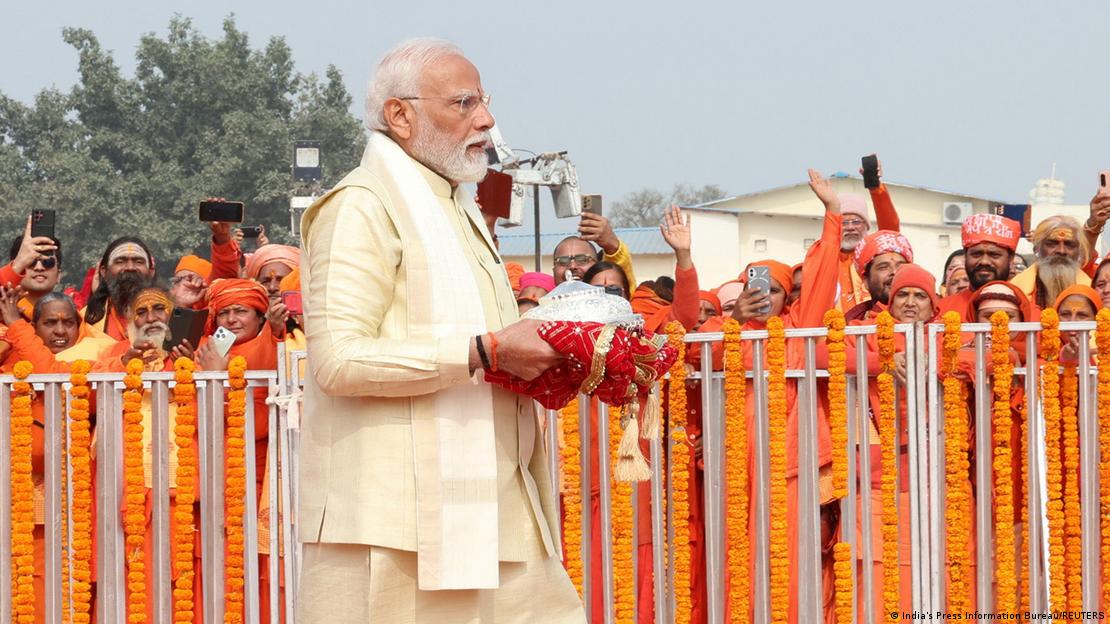 অযোধ্য়ায় রামমন্দিরের উদ্বোধনে মোদী। 