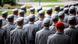 A group of German Bundeswehr military recruits, pictured from behind, marching at a ceremony in Munich. September 14, 2023. A group of German Bundeswehr military recruits, pictured from behind, marching at a ceremony in Munich. September 14, 2023.