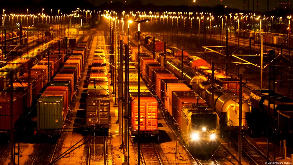 Σταματημένες εμπορικές αμαξοστοιχίες στο Αμβούργο 