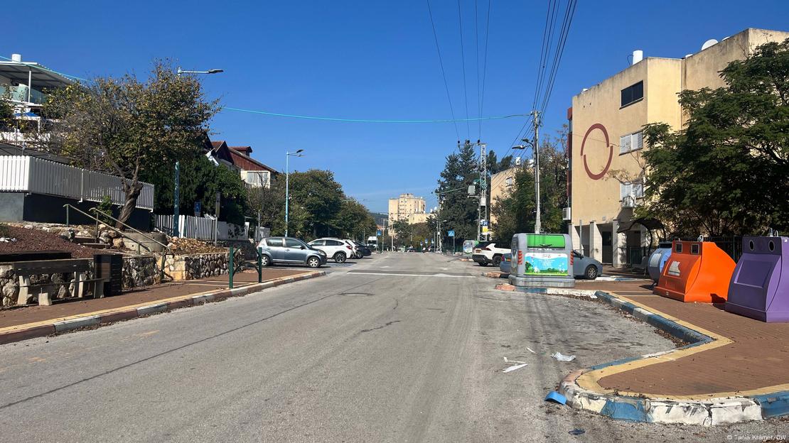 Una calle vacía, en una localidad israelí evacuada. Una calle vacía, en una localidad israelí evacuada.