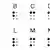 A, B, C, D, K, L, M, N mit Braille-Zeichen (Quelle: AP)