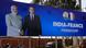 A hoarding of Narendra Modi and Emmanuel Macron put up in Jaipur