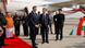 Macron was met by a red carpet at Jaipur International Airport Macron was met by a red carpet at Jaipur International Airport