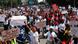 Protesters in Kenya's capital Nairobi hold banners in a protest Protesters in Kenya's capital Nairobi hold banners in a protest