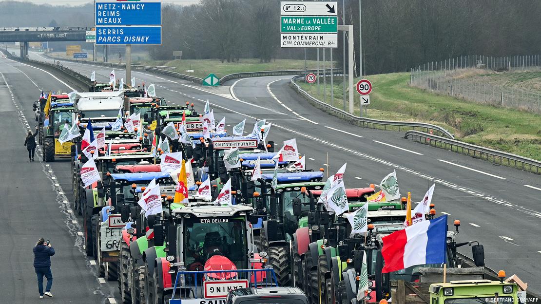 Πρόσφατο αγροτικό μπλόκο έξω από το Παρίσι