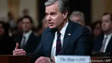 FBI Director, Christopher Wray, testifies during a Congressional full committee hearing on the The CCP [Chinese Communist Party] Cyber Threat to the American Homeland and National Security in Washington, DC, January 31, 2024. (Photo by Julia Nikhinson / AFP)